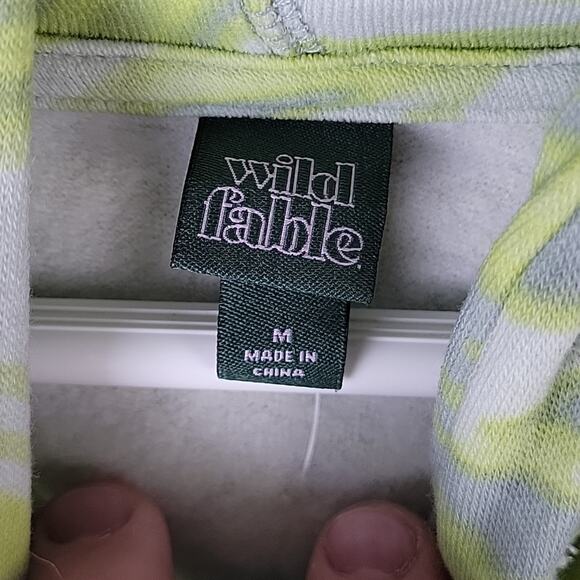 Wild Fable Cropped Hoodie, Green Swirl, Size M, NWT - Picture 4 of 7